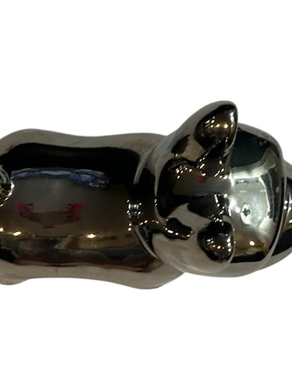 Silver Ceramic French Bulldog Figurine - Home Accents